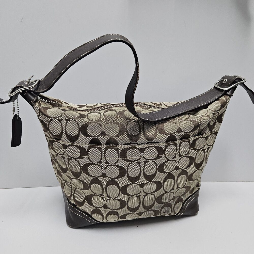 Coach Bags Medium size Purses Poppy Dome Satchel Canvas Leather Set of 3 - Picture 12 of 16